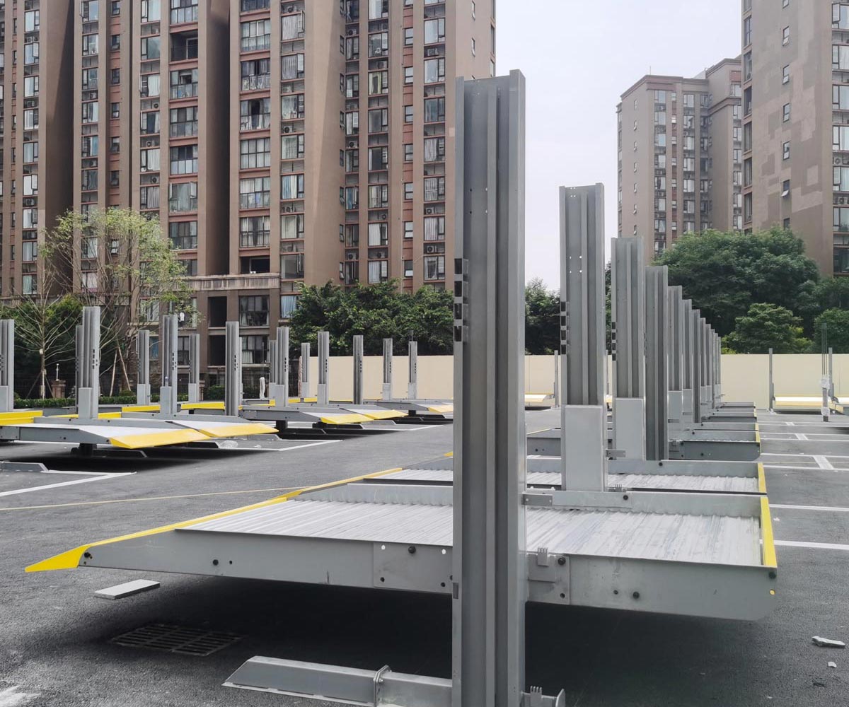湖北兩柱簡(jiǎn)易升降停車(chē)立體車(chē)庫(kù)回收