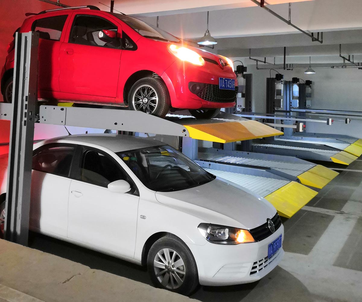 地下室兩層升降式立體車庫停車設(shè)備